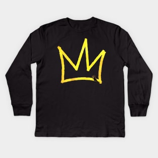 king crown basquiat Kids Long Sleeve T-Shirt